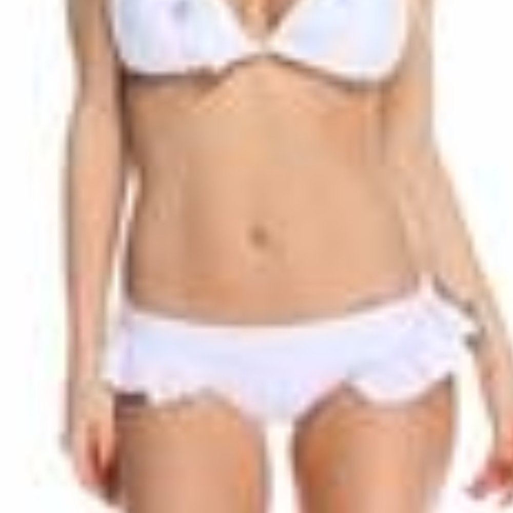 New White Bikini with Ruffles - Picture 2 of 3